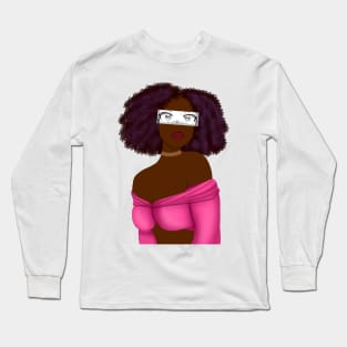 Black girl illustrations Long Sleeve T-Shirt